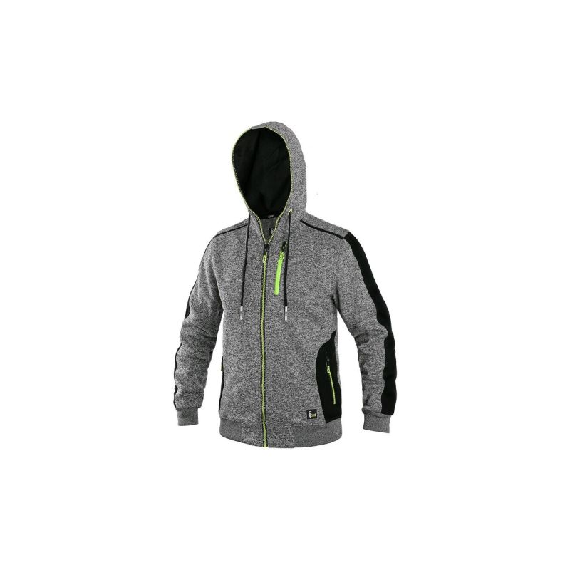 Bunda INDIANA, pánská, šedo - černo - žlutá - 5