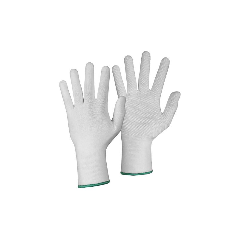 Rukavice CXS TEWI, textilní s PVC terčíky, bílé - 6
