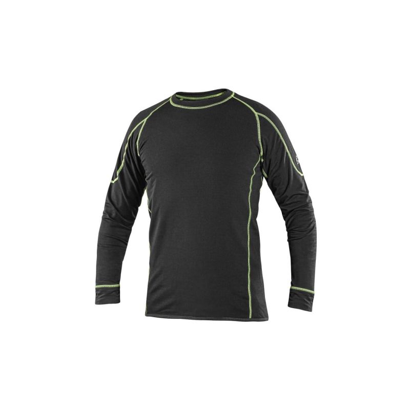 Tričko REWARD, funkční, dlouhý rukáv, pánské, černo-zelené - 9