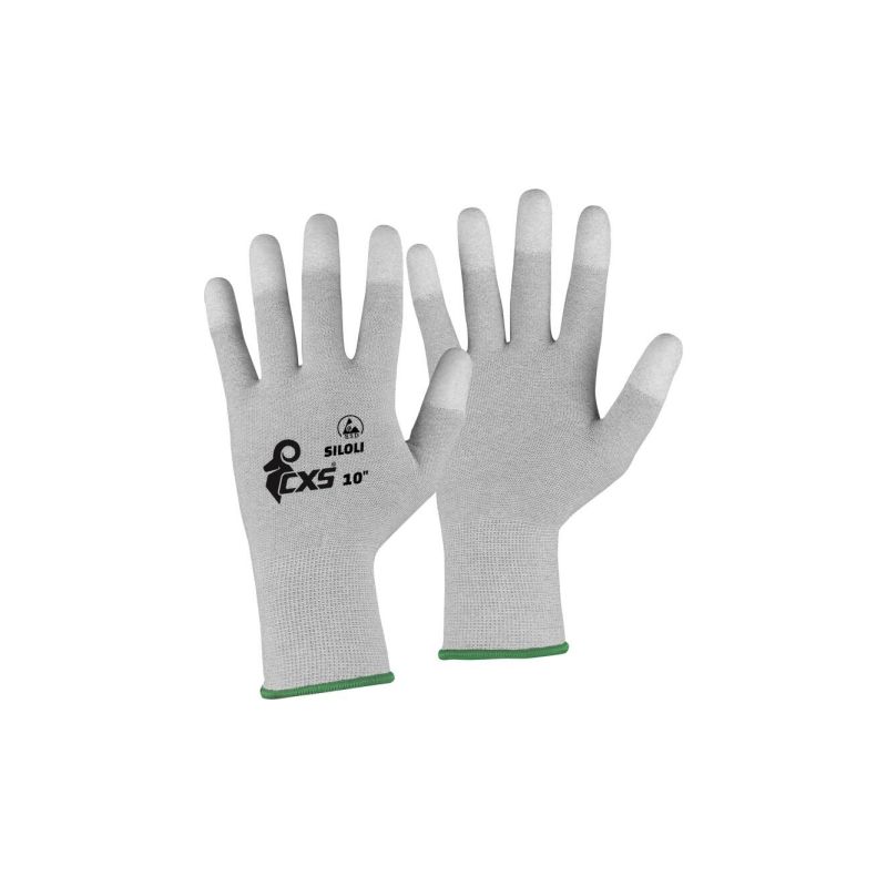 Rukavice CXS SILOLI, antistatické, ESD, povrstvené konečky prstů - 1