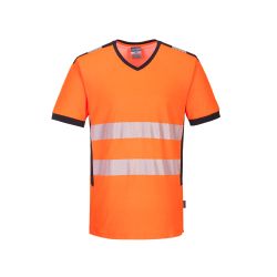 Tričko PW3 Hi-Vis s výstřihem do V - 1