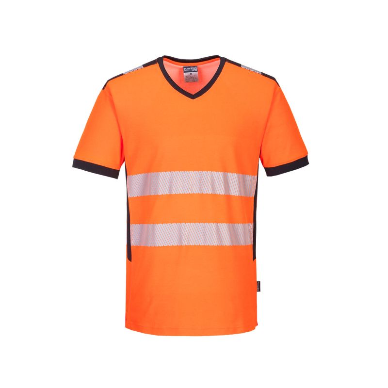 Tričko PW3 Hi-Vis s výstřihem do V - 1