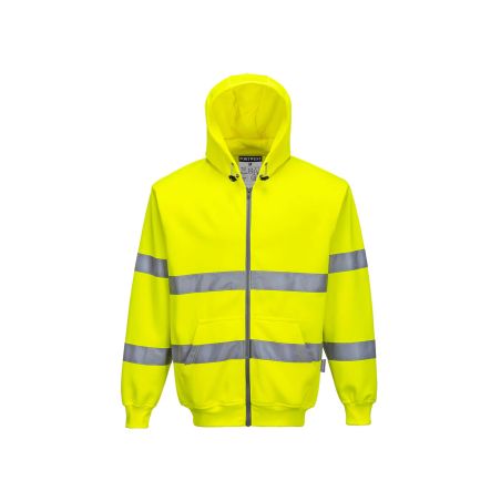 Hi-Vis mikina se zipem a kapucí - 2