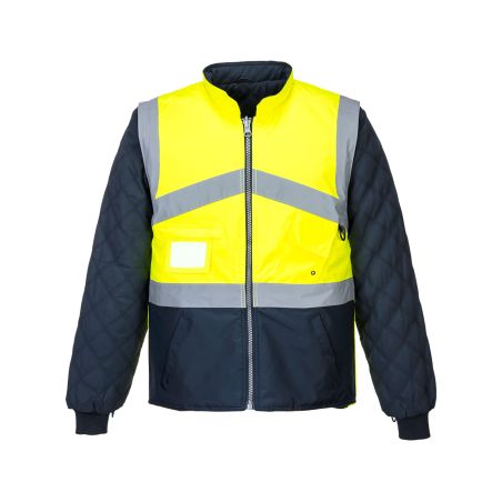 Hi-Vis prodyšná kontrastní oboustranná bunda 2v1 - 2