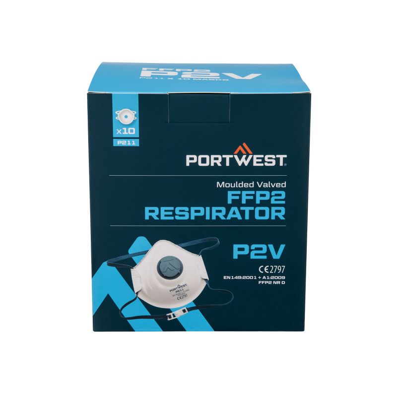 Tvarovaný respirátor FFP2 s ventilkem (balení 10 ks) - 1