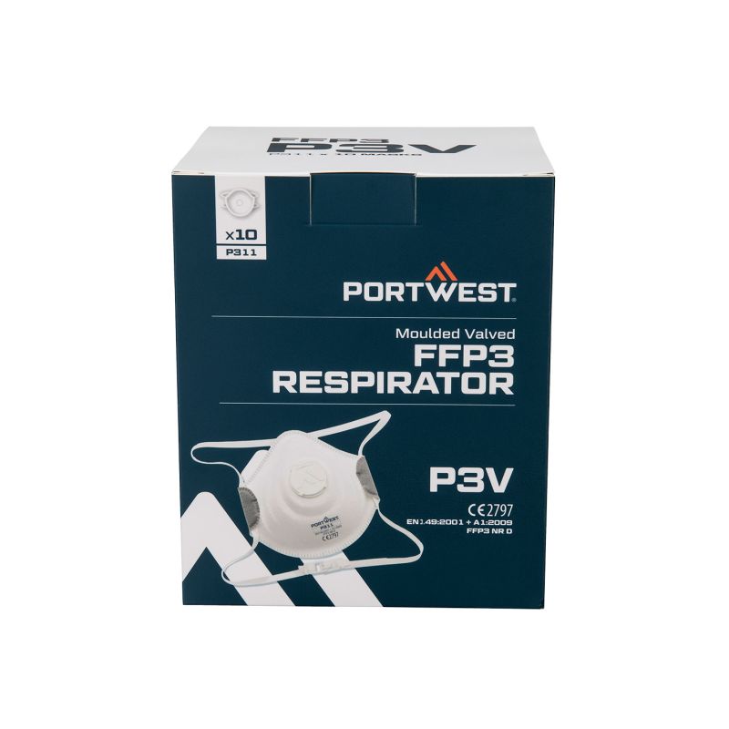 FFP3 tvarovaný respirátor s ventilkem (balení 10 ks) - 1