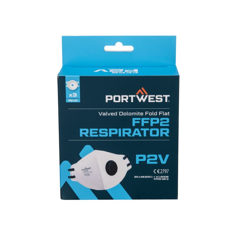FFP2 skládací respirátor s ventilkem Dolomite (3 ks) - 1