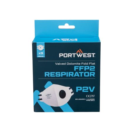 FFP2 skládací respirátor s ventilkem Dolomite (3 ks) - 1