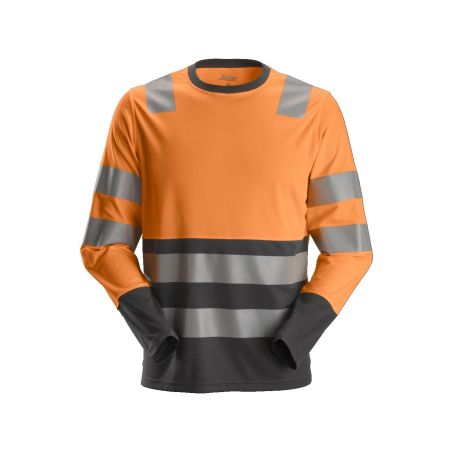 Triko AllroundWork reflexní s dlouhým rukávem, tř. 2 oranžovočerné - 1