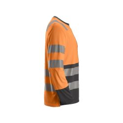 Triko AllroundWork reflexní s dlouhým rukávem, tř. 2 oranžovočerné - 3