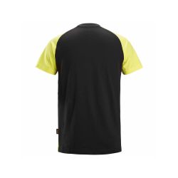 Triko s krátkým raglánovým rukávem černo/žlutá - 2