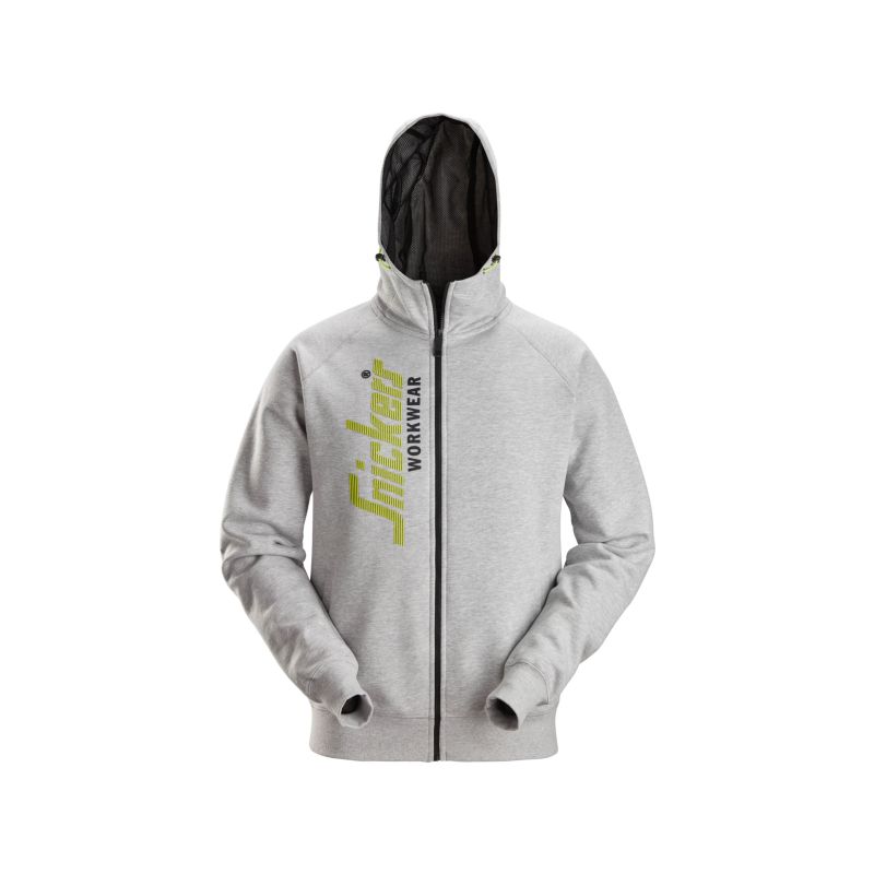 Mikina na zip Snickers Workwear šedá - 1