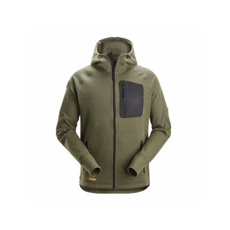 Mikina s kapucí FlexiWork Mesh khaki - 1