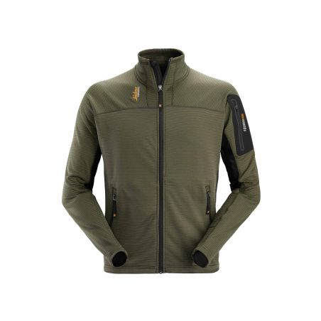Mikina funkční Mikrofleece na zip khaki - 1