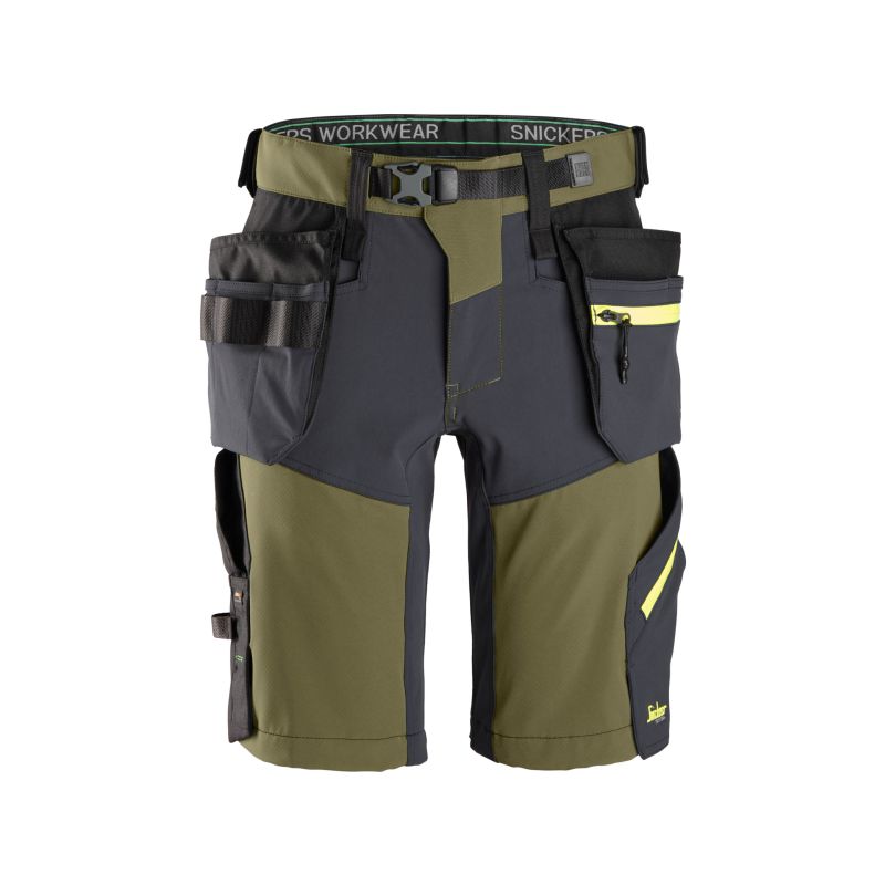 Kraťasy FlexiWork+ Softshell Stretch khaki - 1