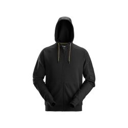 Mikina Snickers Workwear na zip s kapucí černá - 1