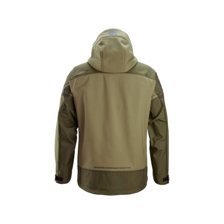 Softshellová bunda AllroundWork Stretch s kapucí khaki - 2