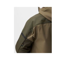 Softshellová bunda AllroundWork Stretch s kapucí khaki - 8