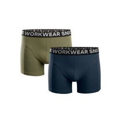 Bavlněné boxerky, khaki/modré dvojbalení - 1