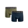 Bavlněné boxerky, khaki/modré dvojbalení - 1