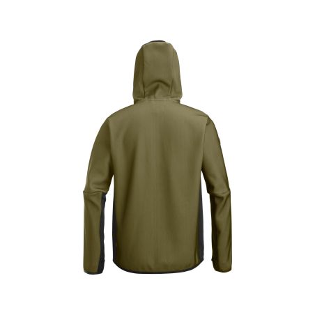 Mikina FlexiWork na zip s kapucí khaki - 2