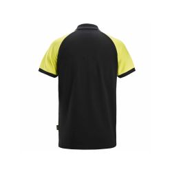 Polokošile s krátkým raglánovým rukávem černo žlutá - 2