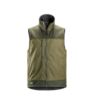 Softshellová vesta AllroundWork Stretch khaki - 1