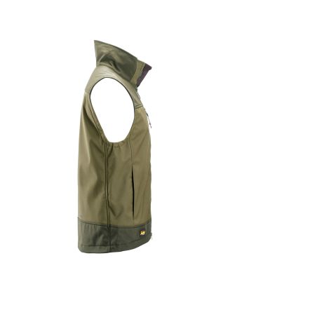 Softshellová vesta AllroundWork Stretch khaki - 2