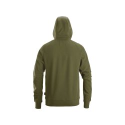 Mikina Snickers Workwear na zip s kapucí khaki - 2