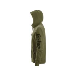 Mikina Snickers Workwear na zip s kapucí khaki - 3