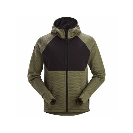 Mikina FlexiWork Active Comfort s kapucí khaki/černá - 1