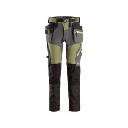 Pracovní kalhoty softshellové FlexiWork+ Stretch s PK khaki - 1