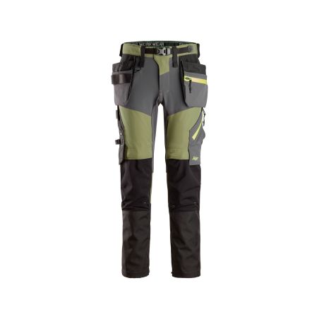 Pracovní kalhoty softshellové FlexiWork+ Stretch s PK khaki - 1