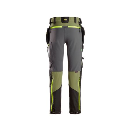 Pracovní kalhoty softshellové FlexiWork+ Stretch s PK khaki - 2