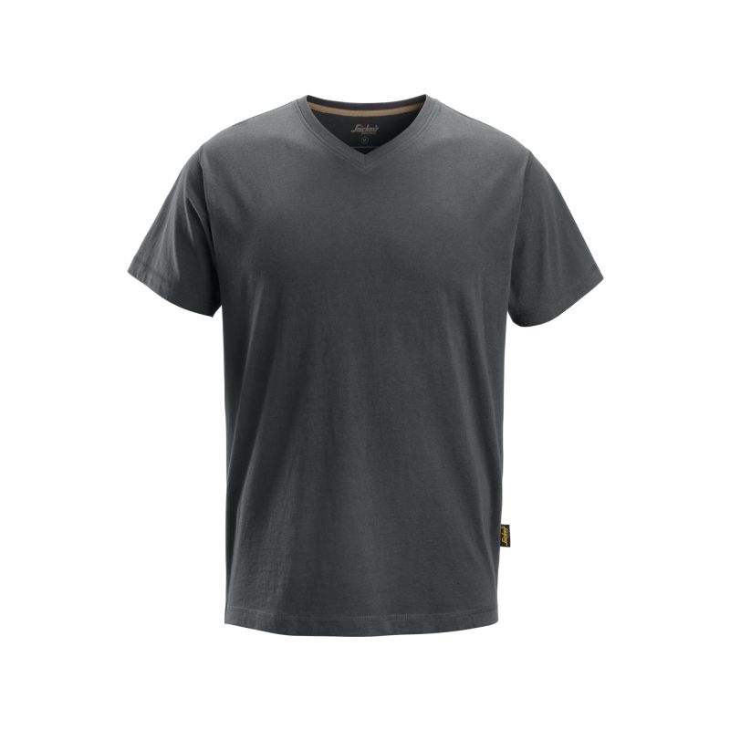 Tričko V-Neck tmavě šedé - 1