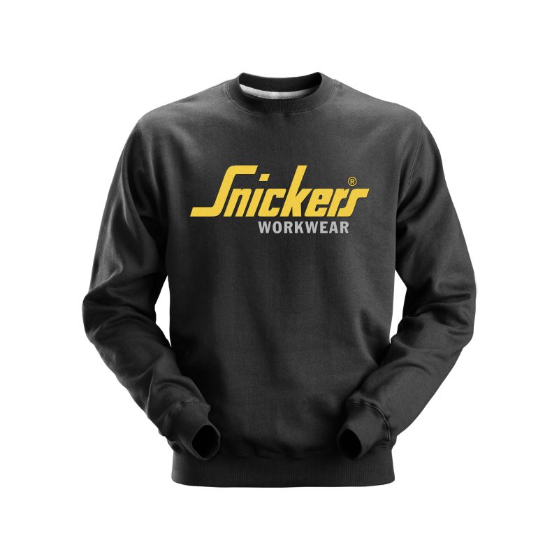 Mikina Snickers Workwear Classic s dlouhými rukávy černá - 1