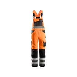 Reflexní pracovní kalhoty s laclem třída 2 oranžové - 1