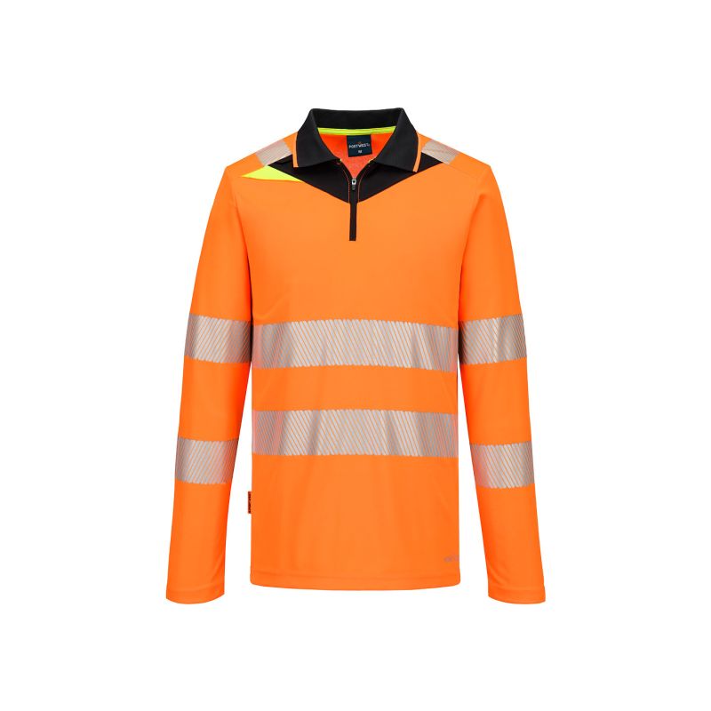 DX4 polokošile na zip s vysokou viditelností L/S - 1