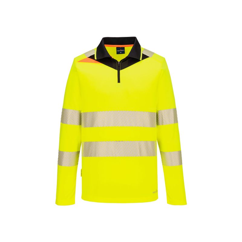 DX4 polokošile na zip s vysokou viditelností L/S - 2