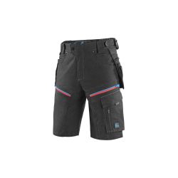Kraťasy CXS LEONIS, pánské, černé s modro/červenými doplňky - 1
