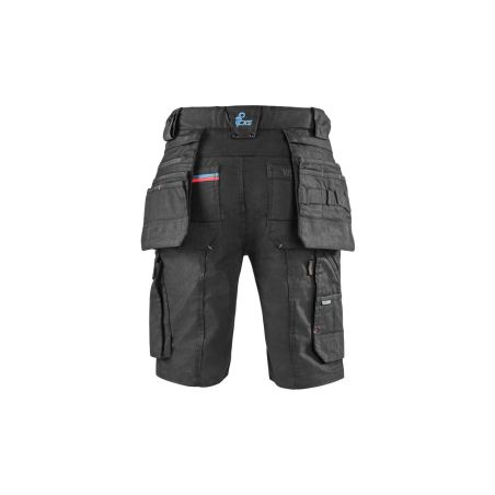 Kraťasy CXS LEONIS, pánské, černé s modro/červenými doplňky - 2