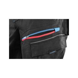 Kraťasy CXS LEONIS, pánské, černé s modro/červenými doplňky - 17