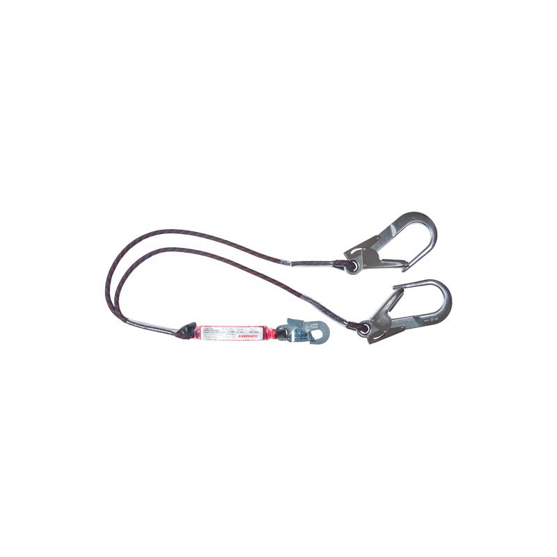 Tlumič pádu 1,6m dvojitý,2karabiny 56mm - 1