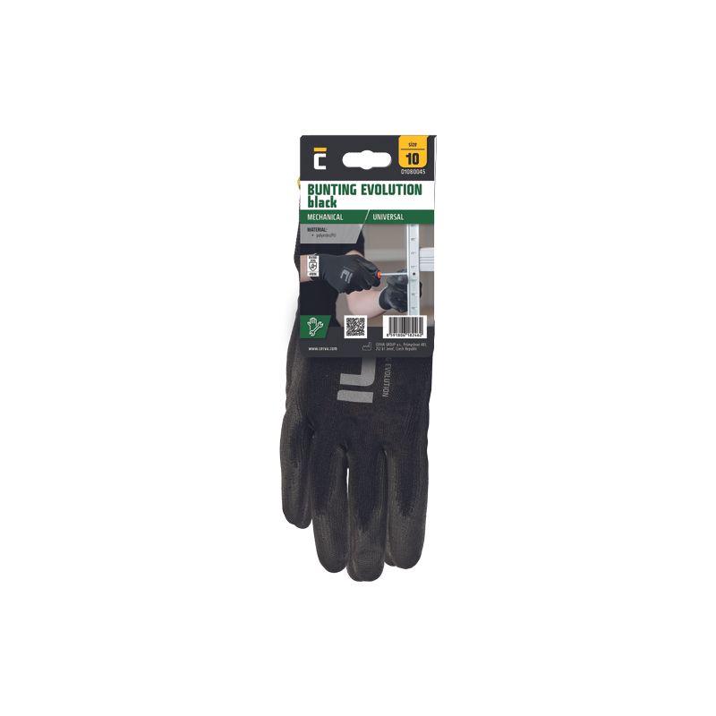 BUNTING EVO BLACK rukavice blistr - 1