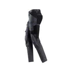 Kalhoty AllroundWork Stretch bez kolenních kapes šedé - 4