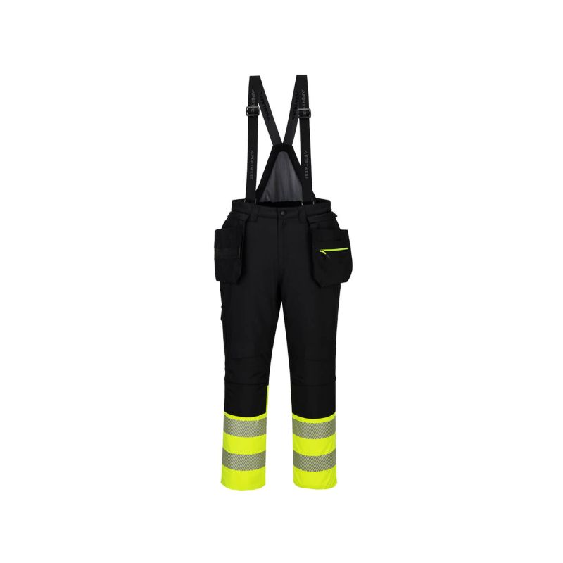 DX4 zimní kalhoty s laclem s vysokou viditelností třídy 1 - 2