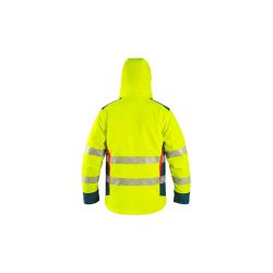 Bunda CXS BEDFORD WINTER, výstražná, zimní, pánská, softshell, žluto-petrolová - 42