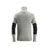 Svetr vlněný s ½ zipem šedý - 2