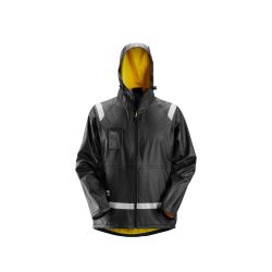 Bunda do deště PU černá - 5