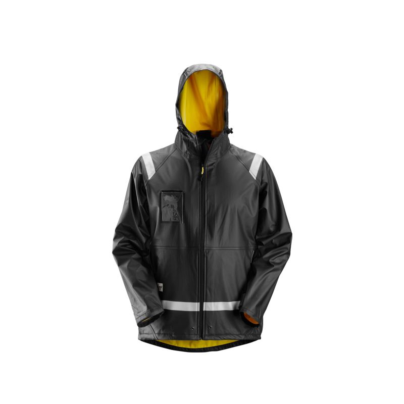 Bunda do deště PU černá - 5